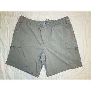 AMERICAN EAGLE Gray Cargo Jogger‎ Flex Nylon Drawstring Shorts Men's XL NWT